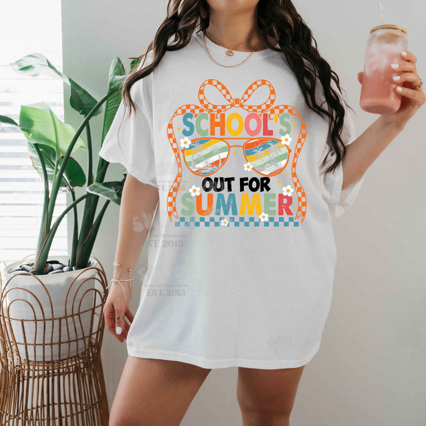 School’s Out for Summer DTF Transfer – Last Day Sunglasses Iron-On – Bright End of Year Heat Transfer for Teachers, Kids, Totes & Tees – Washable & Press Ready