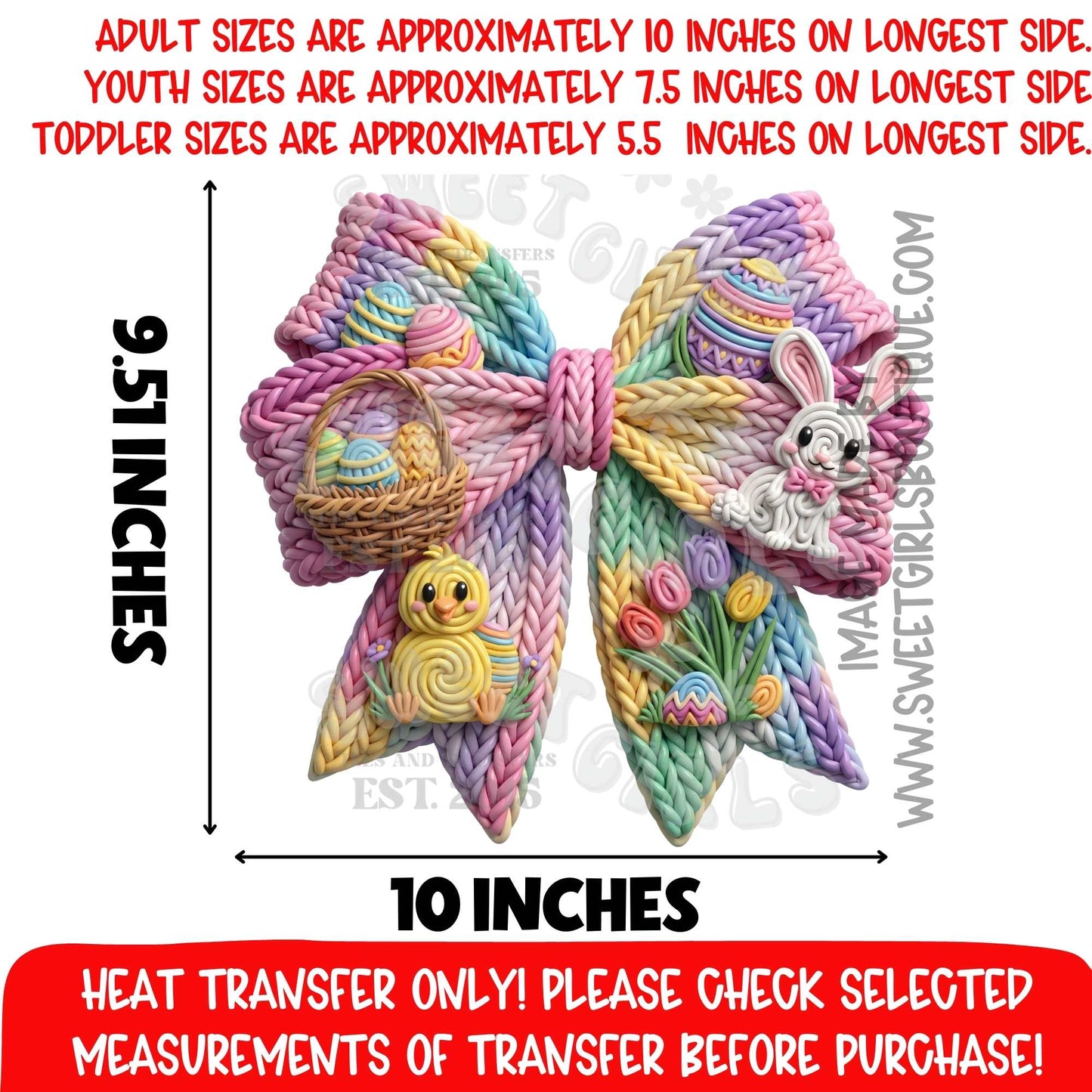 EASTER BOW BOW DTF HEAT TRANSFER IRON ON CLAY BOW PASTEL SPRING BUNNY DTF HEAT TRANSFER IRON ON PRINTABLE TRANSFER NOT A SHIRT DTF HEAT TRANSFER PRESS READY BOUTIQUE DIY SMALL BUSINESS