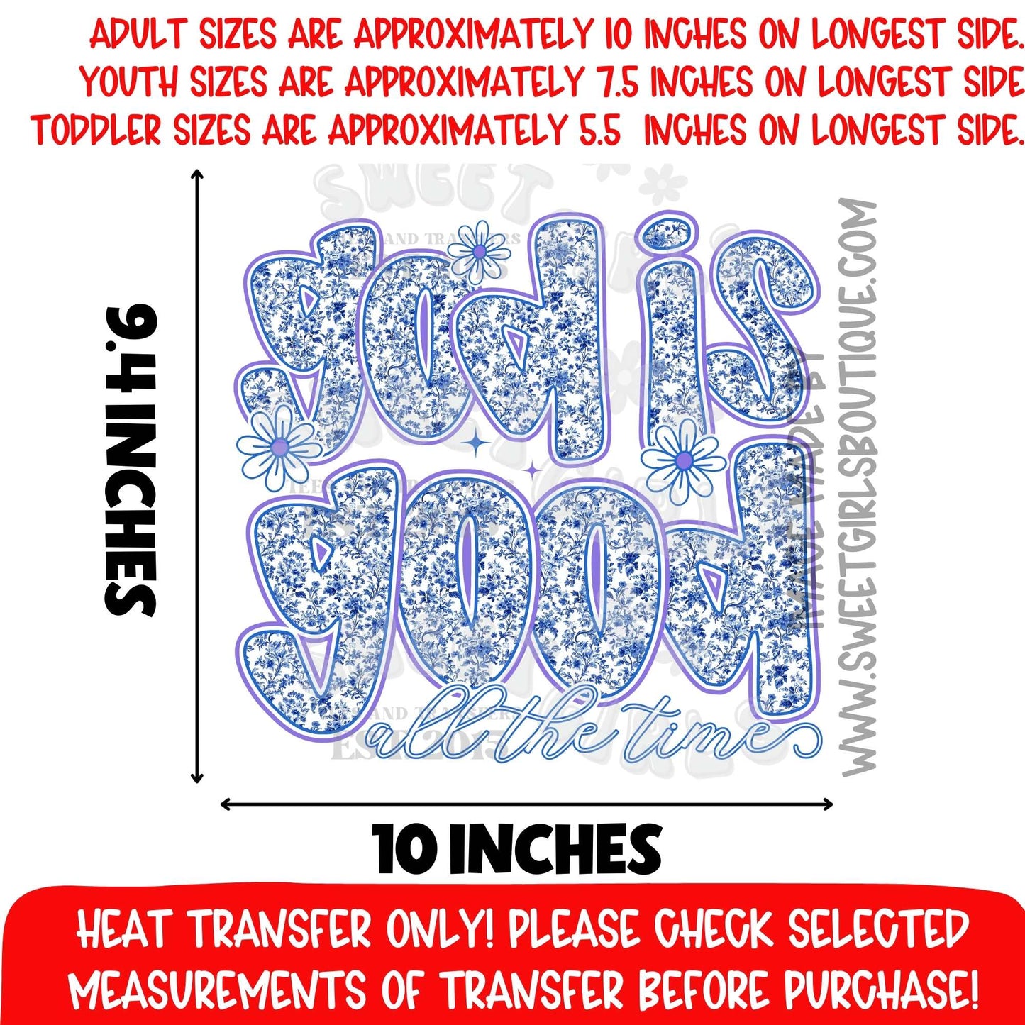 GOD IS GOOD GOD IS GOOD DTF HEAT TRANSFER IRON ON CHRISTIAN FAITH BIBLE CHURCH RELIGIOUS DTF HEAT TRANSFER IRON ON PRINTABLE TRANSFER NOT A SHIRT DTF HEAT TRANSFER PRESS READY BOUTIQUE DIY SMALL BUSINESS