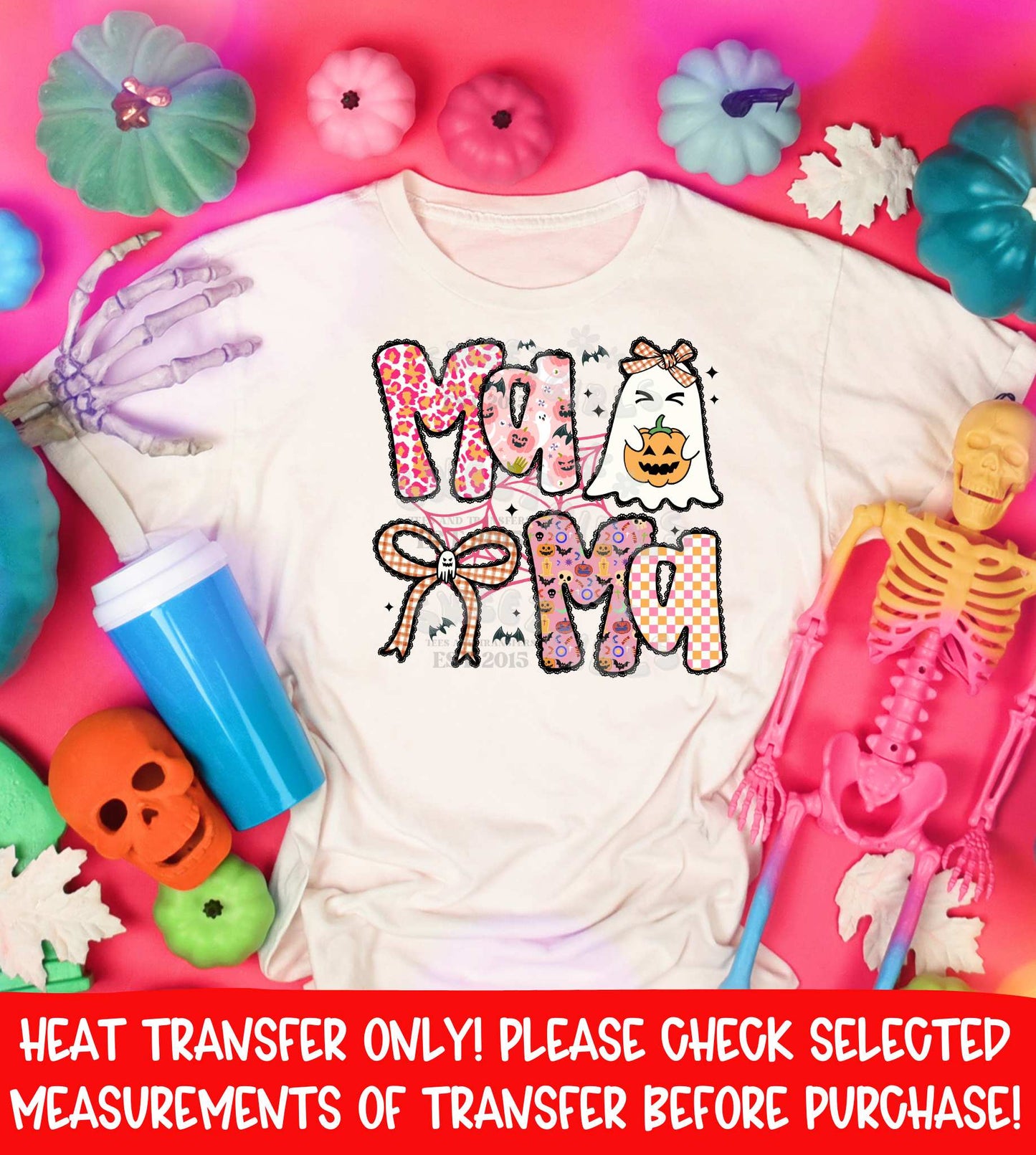 Halloween Ghost Mama Mimi Gigi Nana Mini DTF Heat Transfer for Shirts – Fall Spooky Season Iron-On