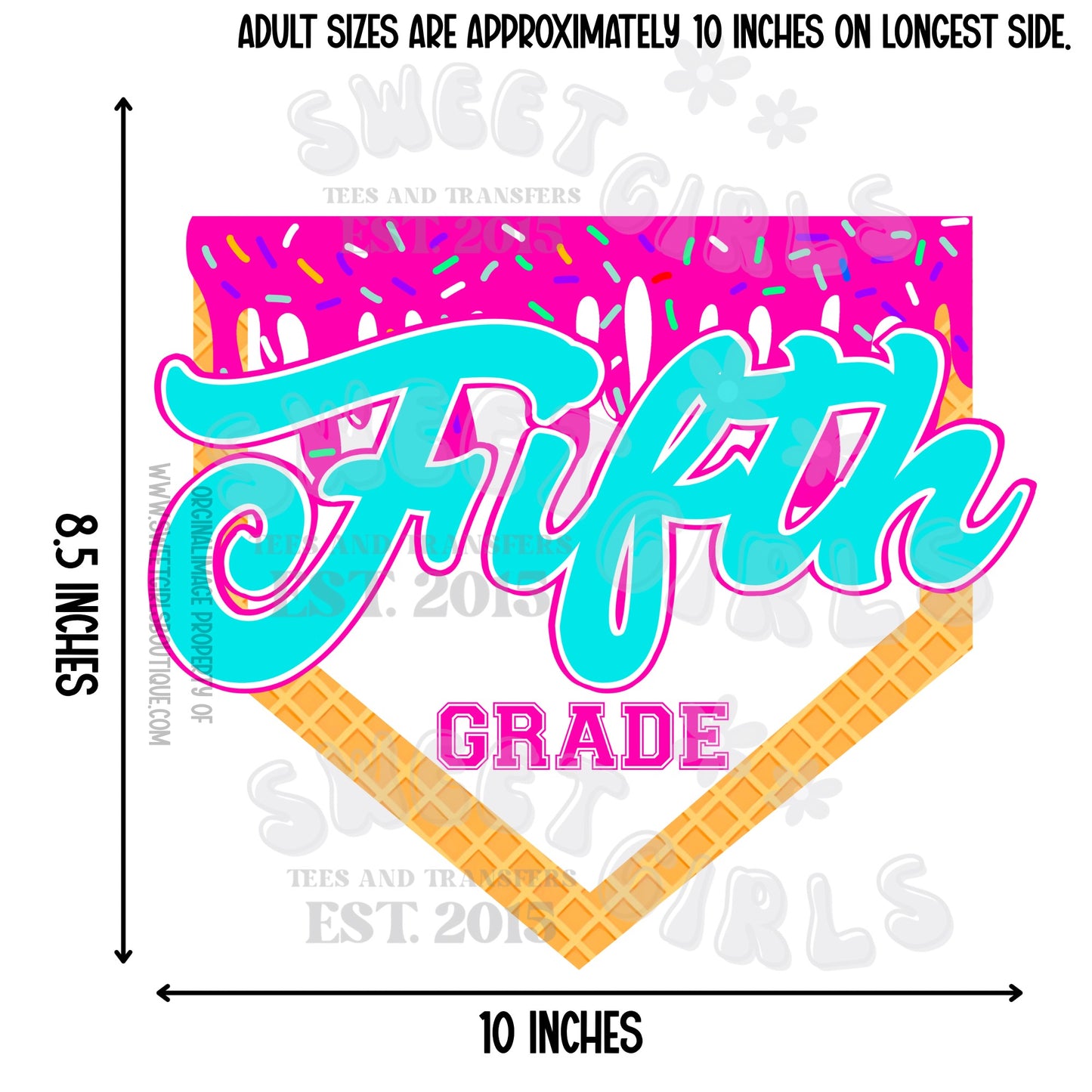 Pink Drip Back to School Heat Transfer – PreK to 5th Grade DIY Shirt Design
