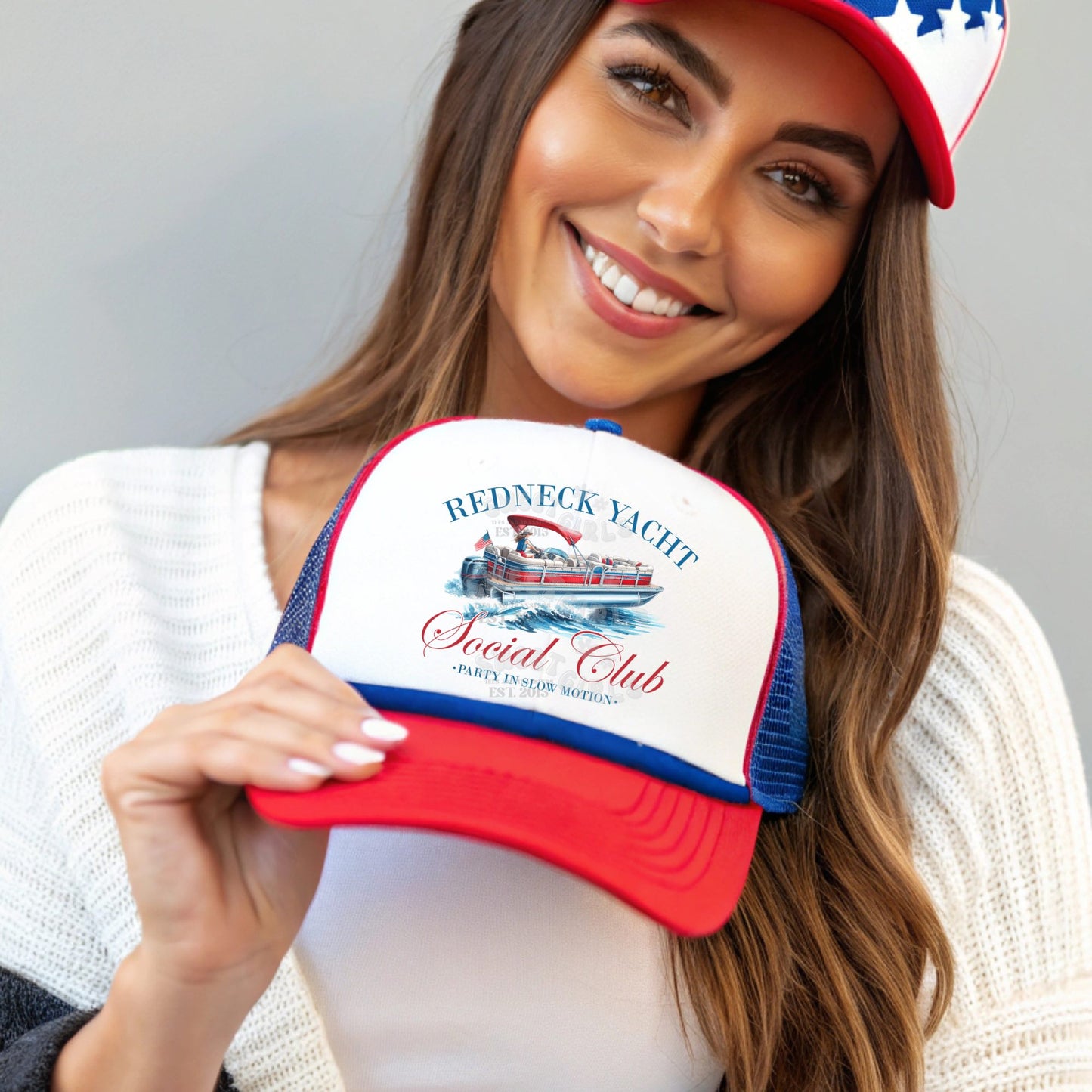 Yacht Social Club Pontoon Boat DTF Transfer – Party in Slow Motion Lake Life HEAT TRANSFER for Shirts, Totes, and Summer Gear – Ready to Press Iron-On DIY Decal for Heat Press or Home Iron