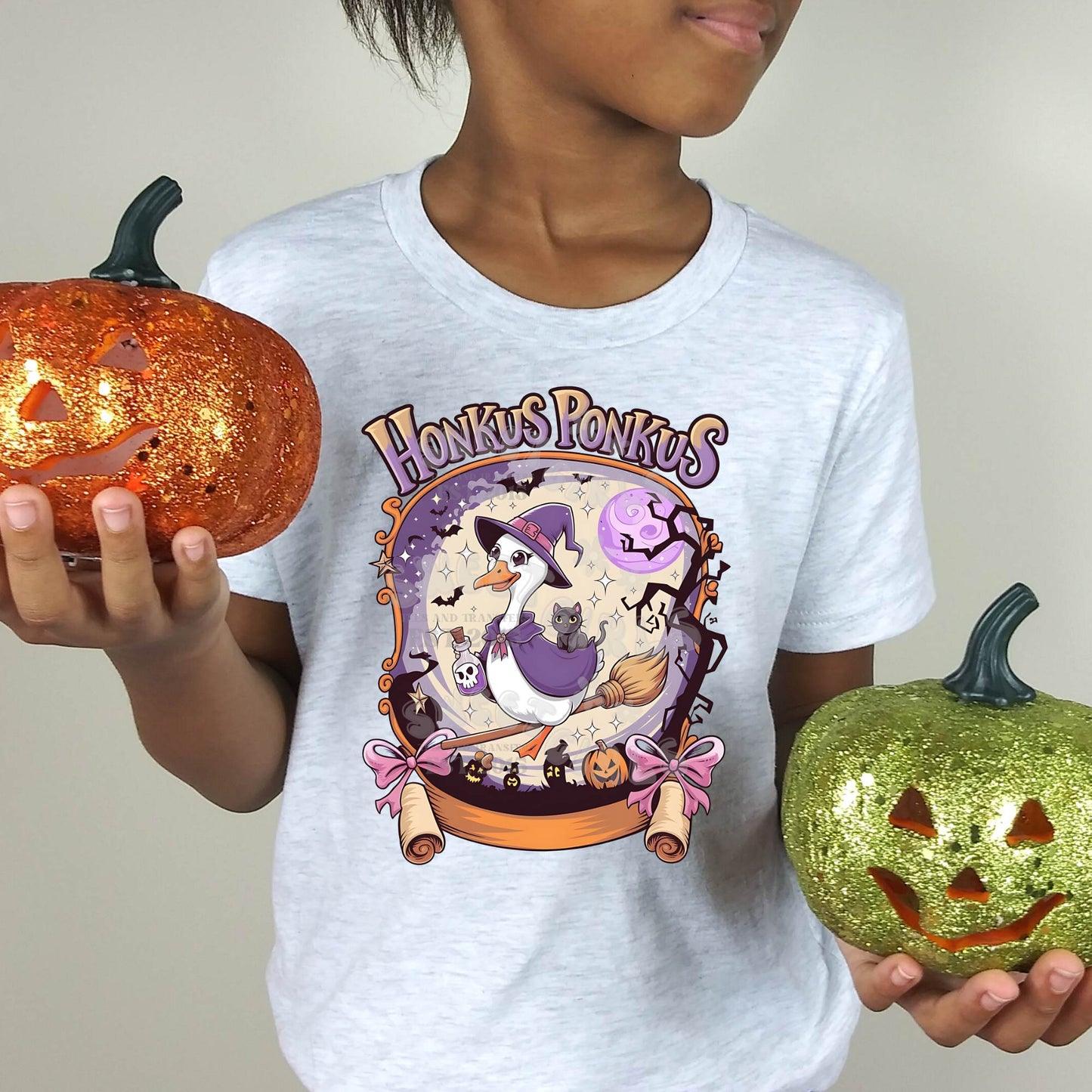 Honkus Ponkus DTF Transfer – Witchy Goose Halloween Iron-On – Ready to Press Heat Transfer for Spooky Season Shirts, Totes & Decor