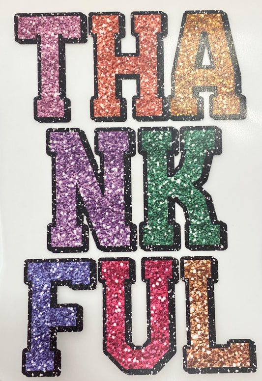Thankful (colorful) DTF print