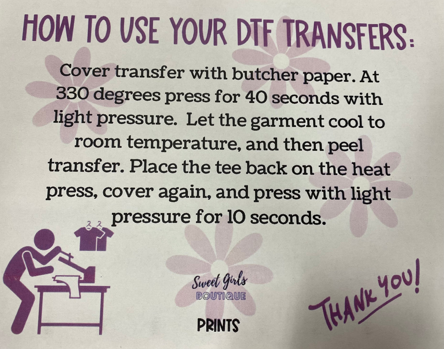 Give Thanks DTF print