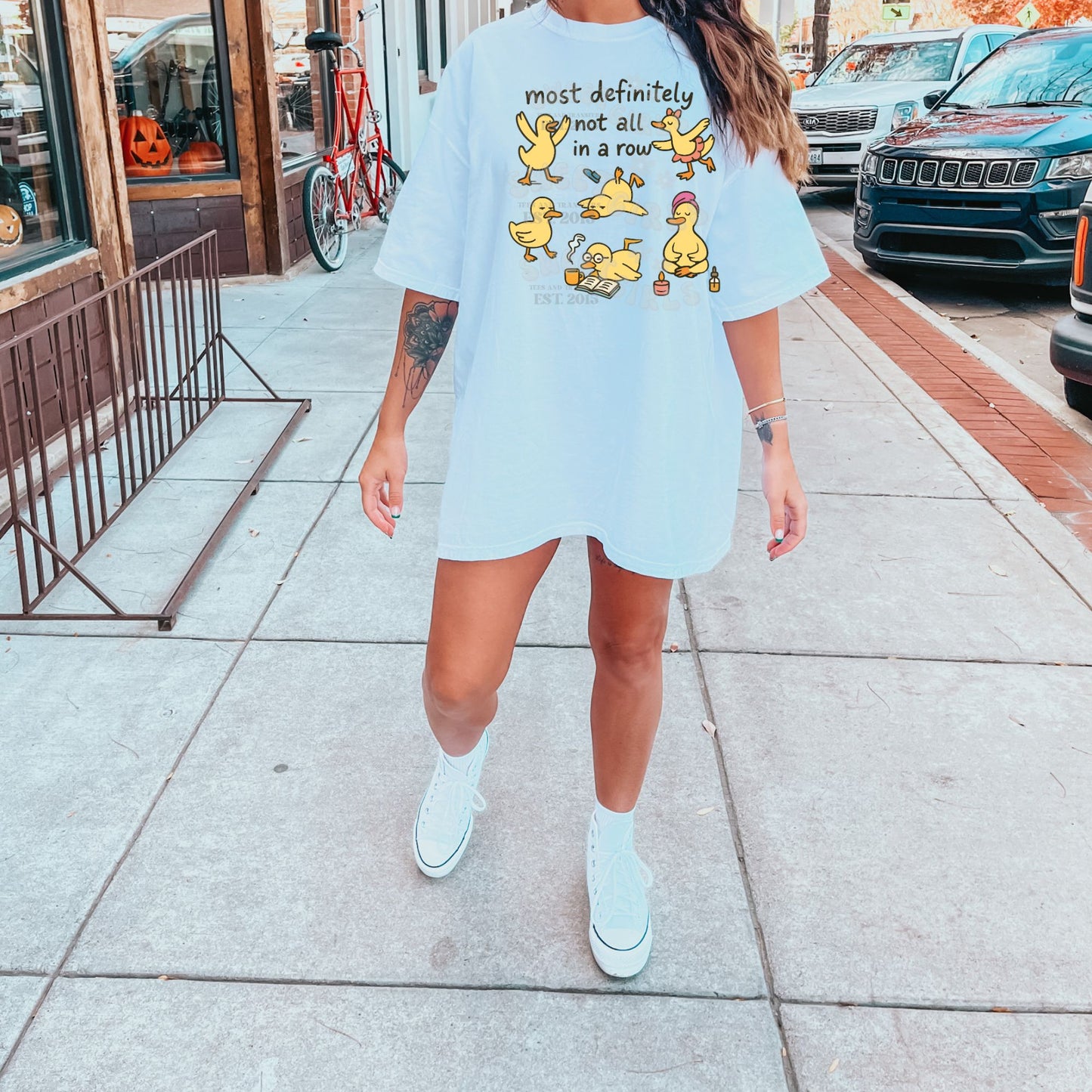 Not All in a Row Duck DTF Transfer – Funny ADHD Humor Iron-On Heat Transfer for Shirts, Sweatshirts, DIY Projects – Washable, Cold Peel