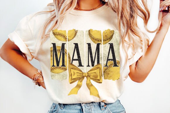 Retro Softball Mama DTF Transfer