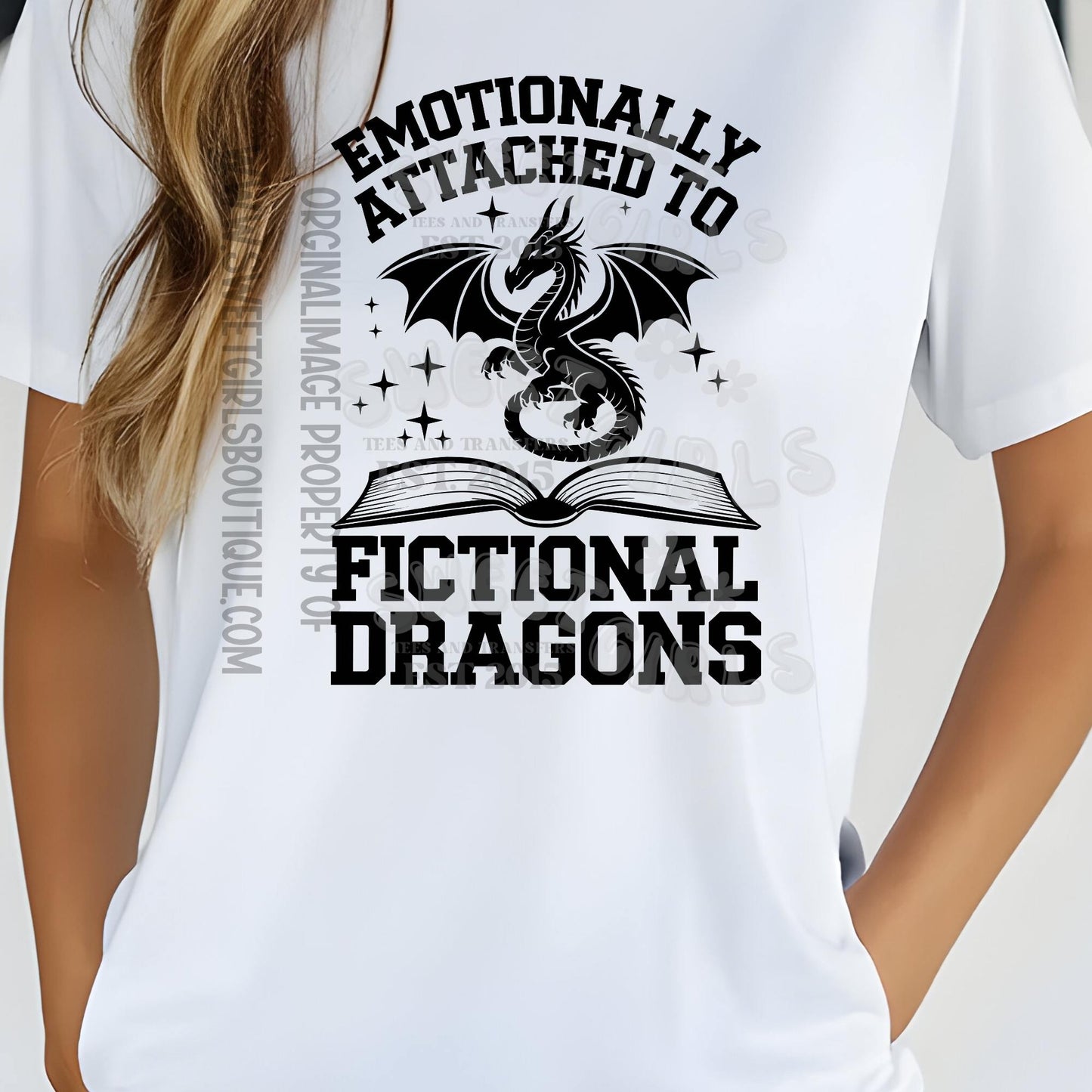 Fictional Dragons Bookish DTF Heat Transfer – Fantasy Iron-On – Ready to Press for Adult