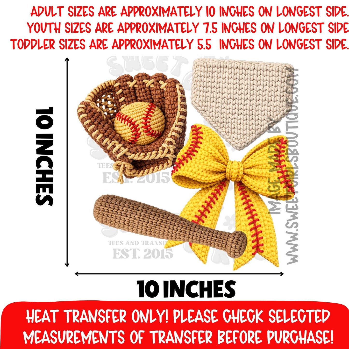 SOFTBALL BOW SOFTBALL MOM CROCHET SOFTBALL GLOVE BAT HOME PLATE GAME DAY GIRLS SOFTBALL GRAPHIC heat transfer NOT A SHIRT