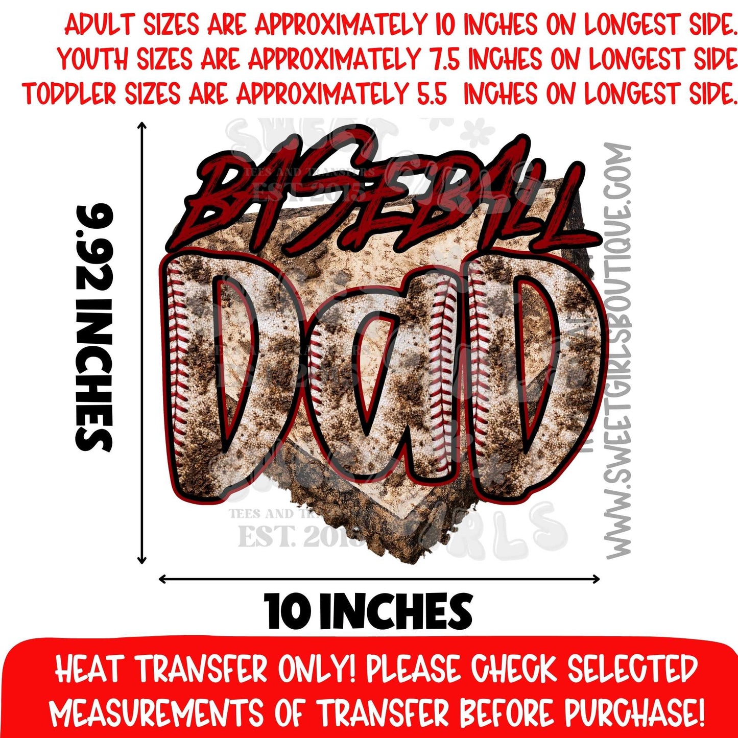 BASEBALL DAD BASEBALL DAD GAME DAY DAD SPORTS DAD TRAVEL BALL DAD DIRT HOME PLATE STITCHED BASEBALL GRAPHIC heat transfer NOT A SHIRT