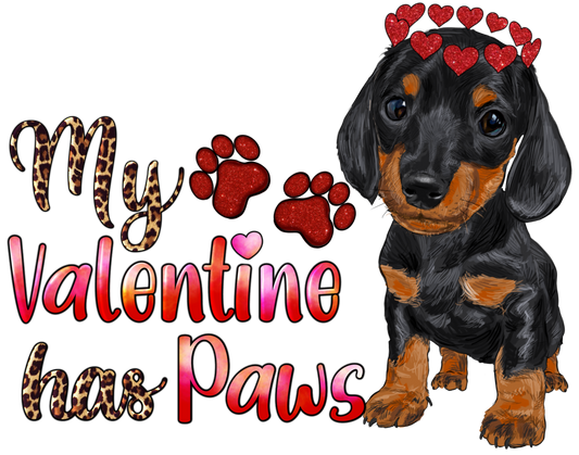 My Valentine has Paws DTF Print