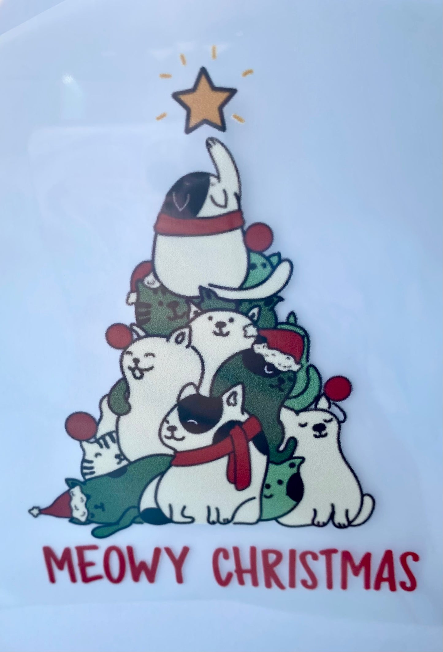 Meowy Christmas DTF Print