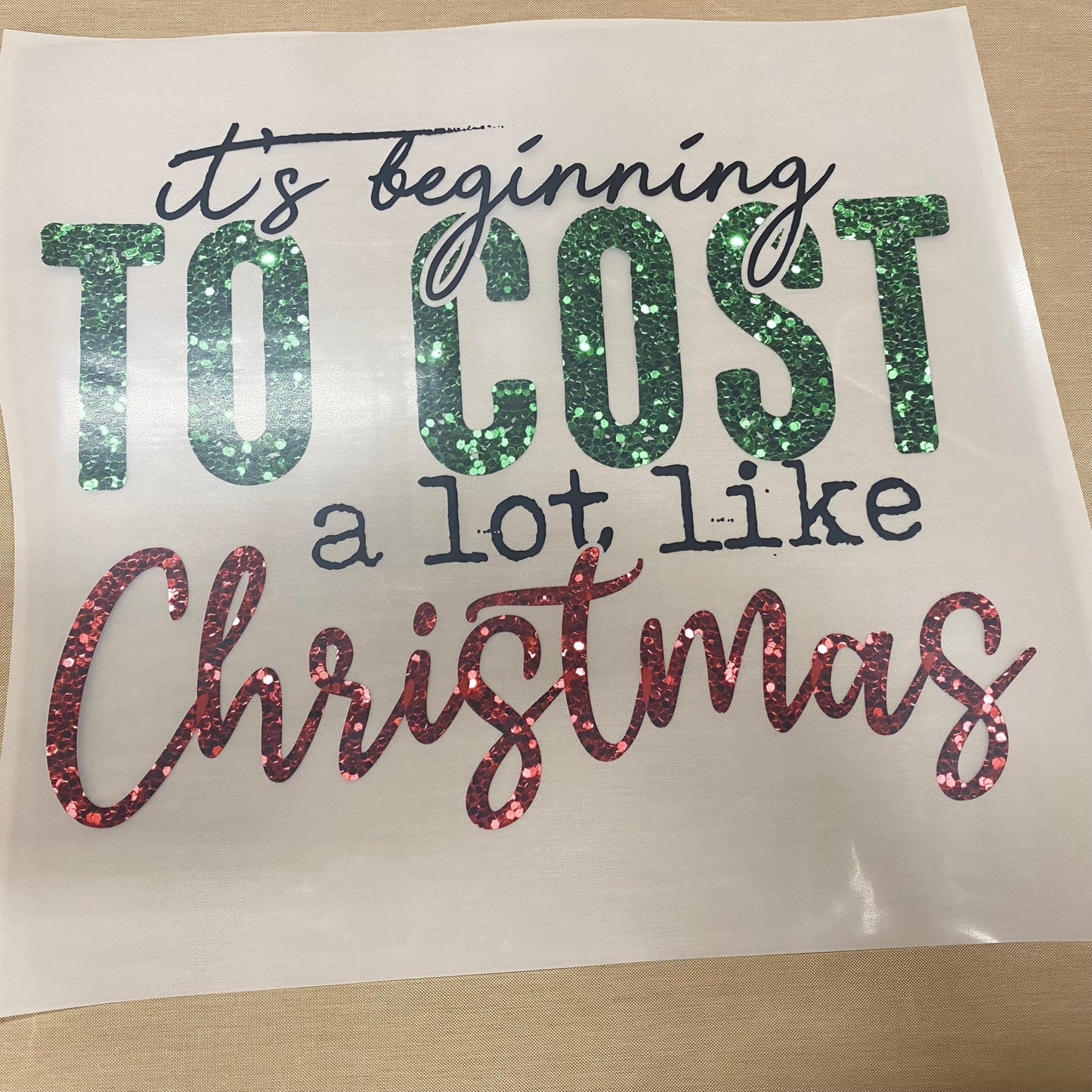 It's Beginning To Cost DTF Print