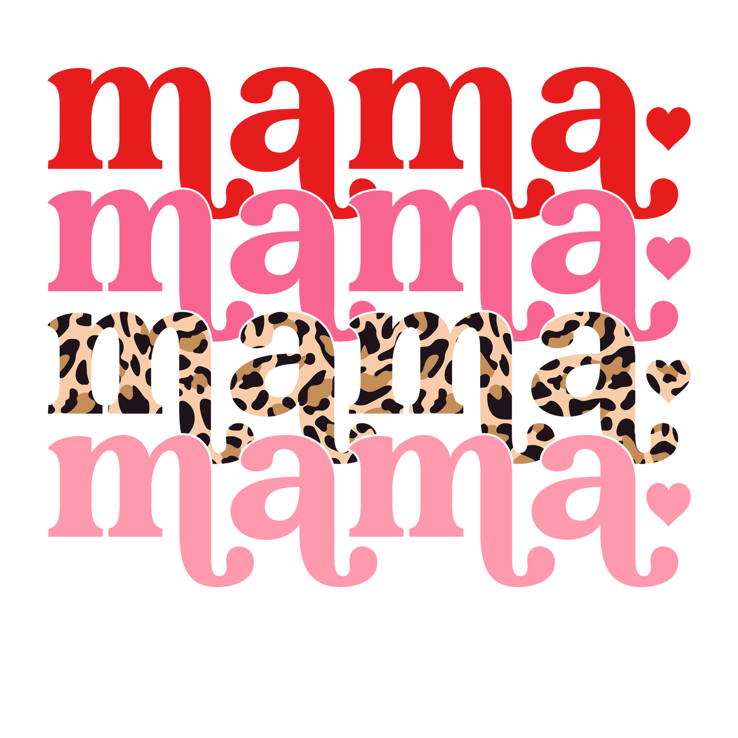 Mama Heart DTF Print
