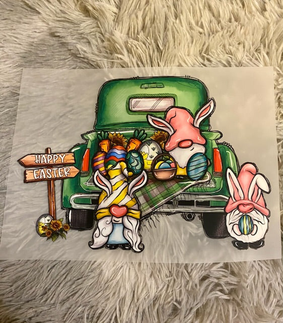 Gnomes in Green Truck DTF Print