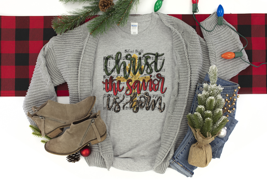 Christ The Savior is Born Adult Tee, Raglan, or Sweatshirt