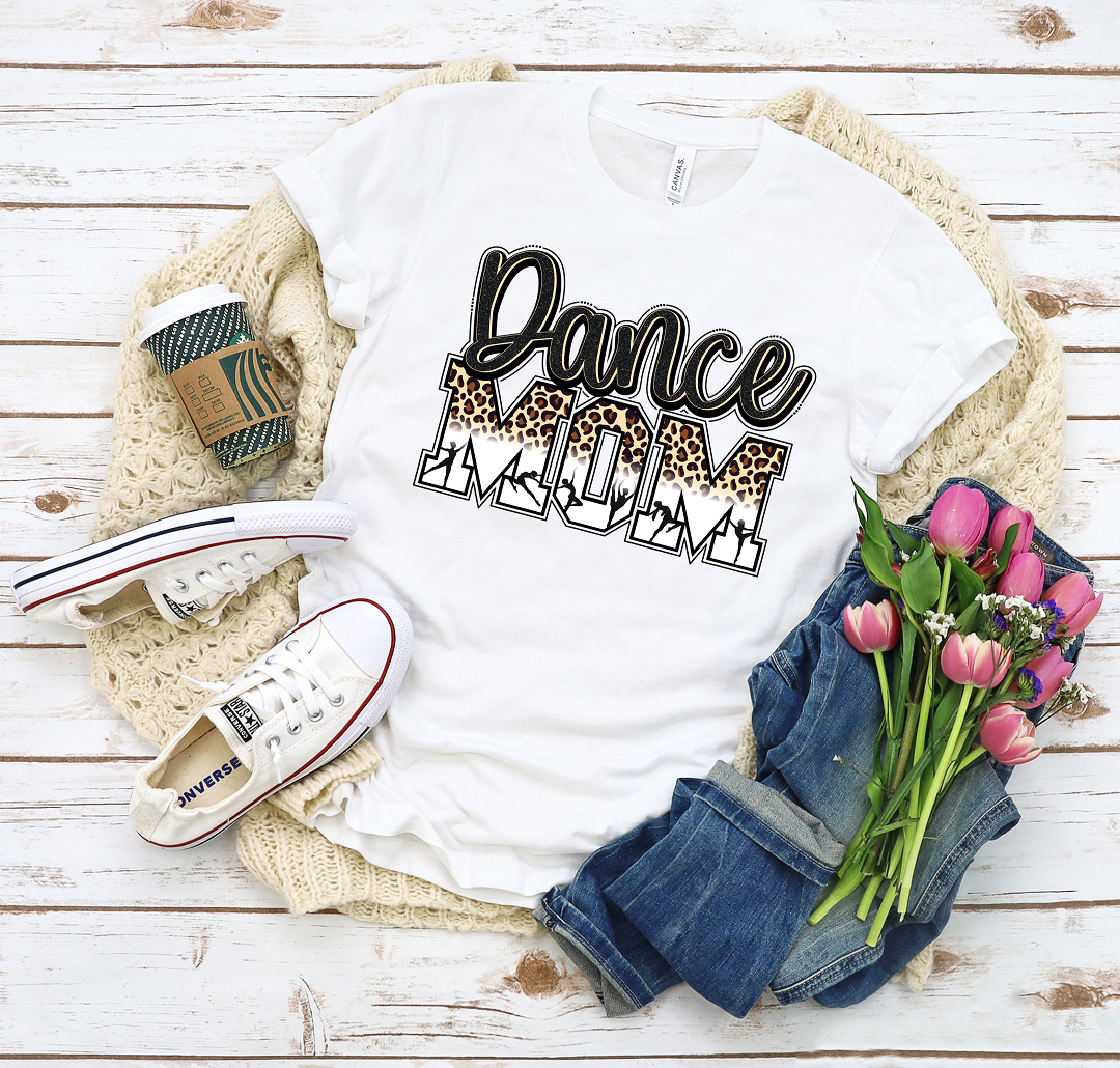 Dance Mom with Cheetah and Dancers Adult Tee, Raglan, or Sweatshirt