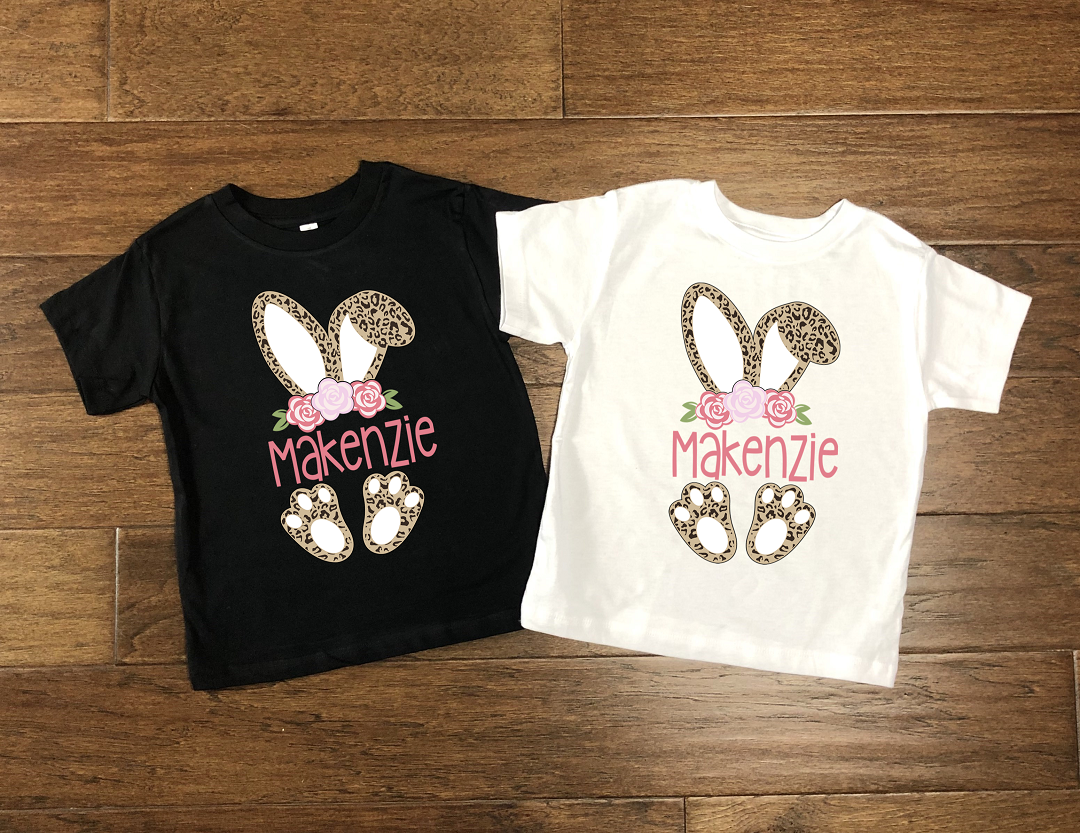 Cheetah Bunny Name Kids Tees, Raglans Sweatshirts, and Onesies