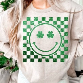 Green Checker Face Tees & DTFs