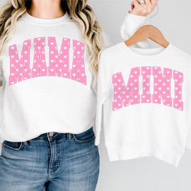 Mama Mini Pink Letters w/Polka Dots Tees & DTFs