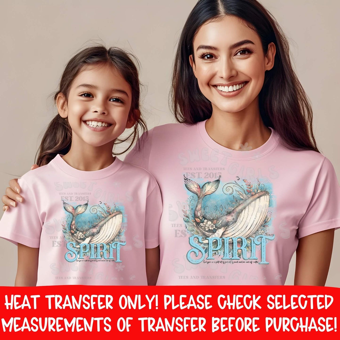 Spirit Whale DTF Heat Transfer Iron On | Inspirational Ocean Christian Shirt