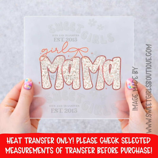 Girl Mama Floral DTF Heat Transfer Not A Shirt