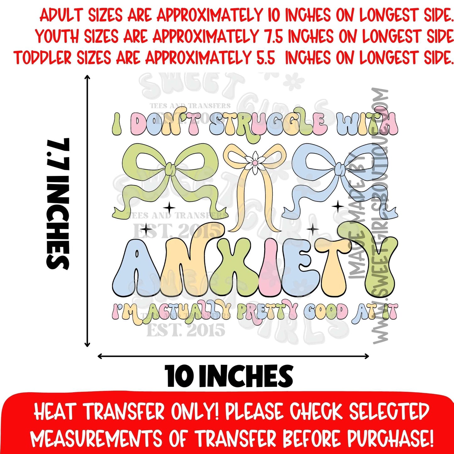 ANXIETY ANXIETY DTF HEAT TRANSFER IRON ON ANXIETY HUMOR FUNNY ANXIETY MENTAL HEALTH BOW DTF HEAT TRANSFER IRON ON PRINTABLE TRANSFER NOT A SHIRT DTF HEAT TRANSFER PRESS READY BOUTIQUE DIY SMALL BUSINESS