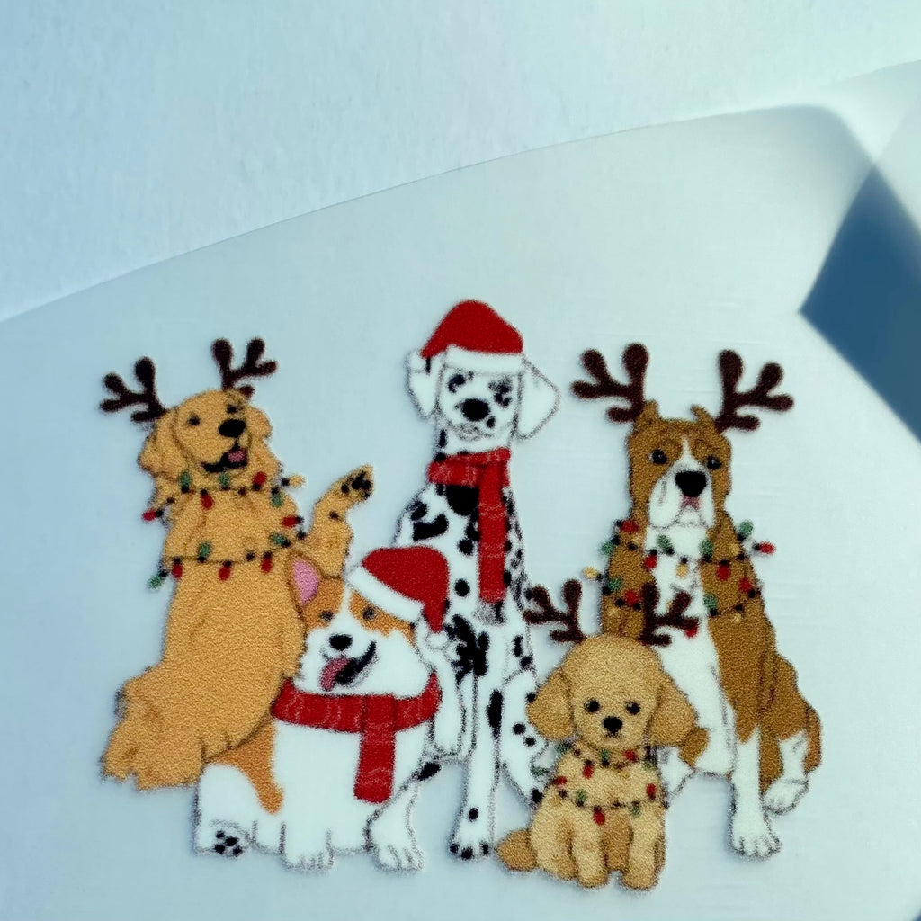 Dog Christmas DTF Print