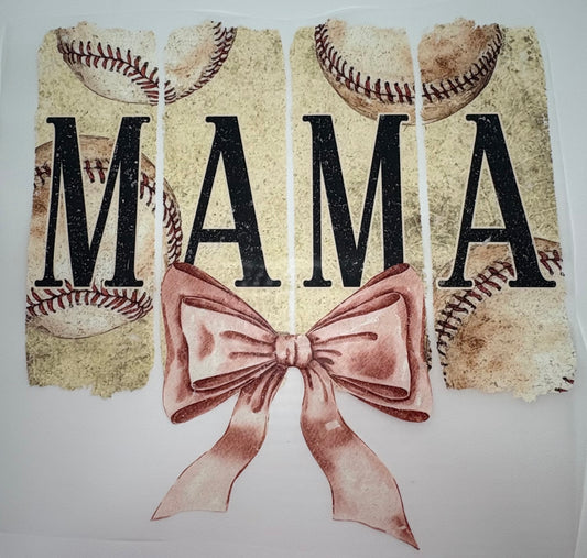Retro Baseball Mama Coquette DTF Transfer