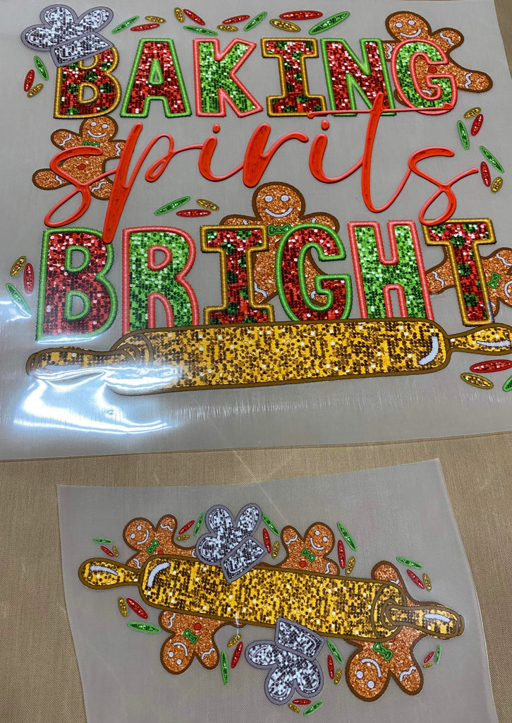 Baking Spirits Bright with sleeve DTF print