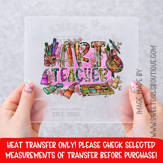ART TEACHER ART TEACHER paint palette teacher heat transfer NOT A SHIRT art class teacher dtf transfer creative teacher gift