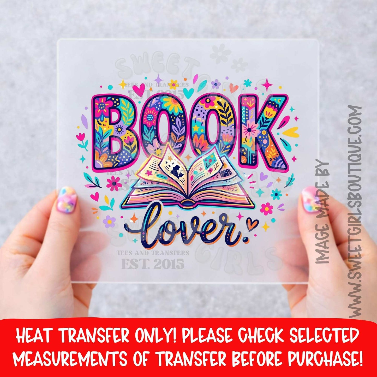 Book Lover DTF Heat Transfer Not A Shirt