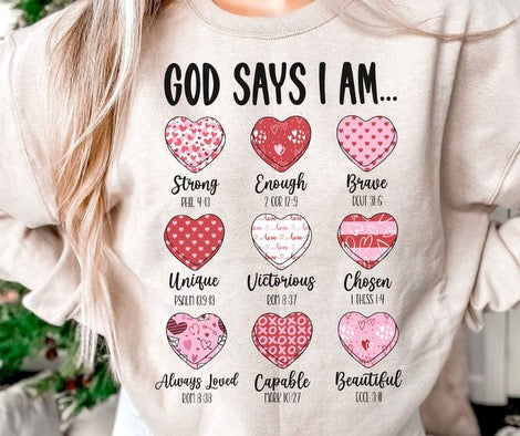 God Says I Am... Tees & DTFs