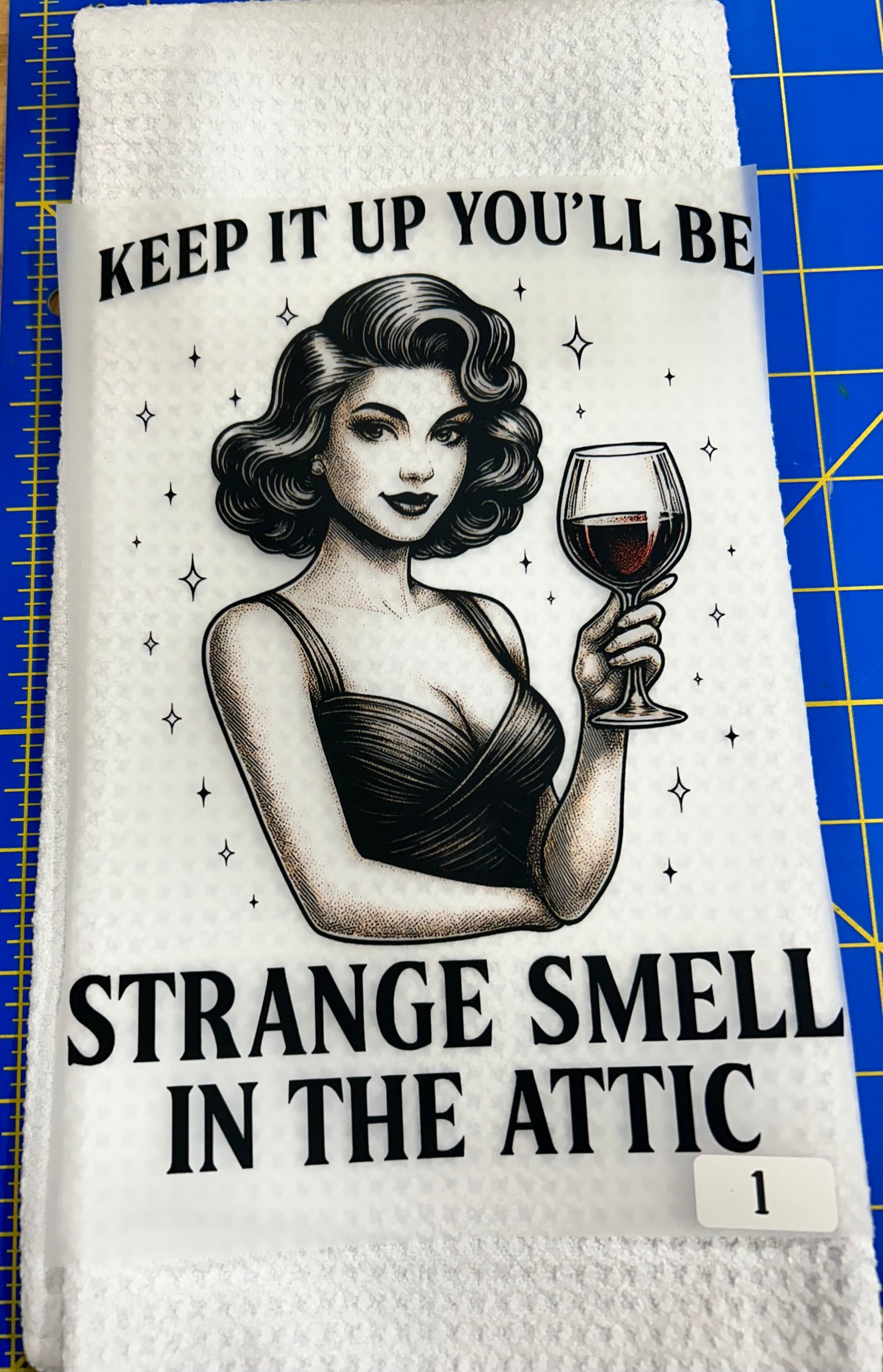 3 FLASH SALE DISH TOWEL HEAT TRANSFER DTF KITCHEN TOWEL PRESS ON FARMHOUSE FUNNY DIY DECOR NOT A TOWEL