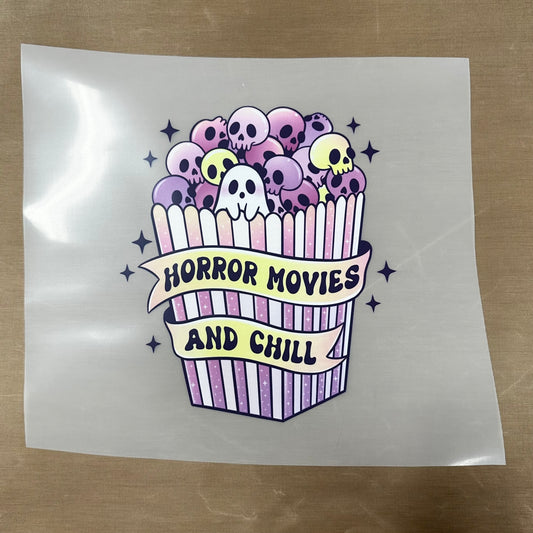 Horror Movies and Chill DTF and Sublimation print
