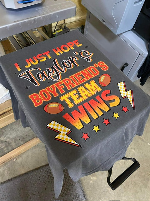 Boyfriend Wins Tees (Printed on Black)
