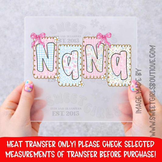 Nana Pastel Patch Letters NANA PASTEL PATCH LETTERS Nana Pastel Patch Letters HEAT TRANSFER DTF HEAT TRANSFER NOT A SHIRT NANA PASTEL PATCH LETTERS HEAT TRANSFER