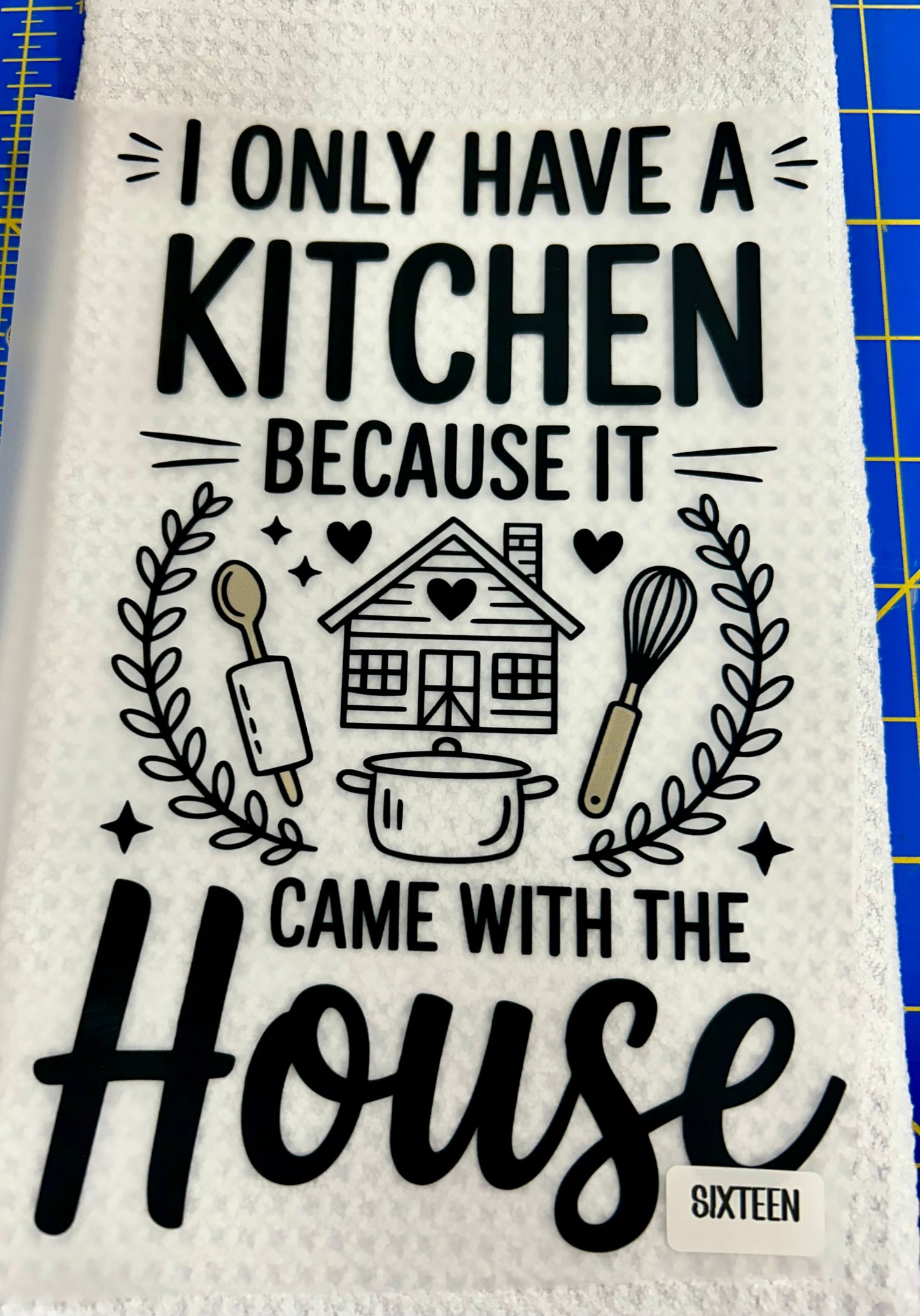 3 FLASH SALE DISH TOWEL HEAT TRANSFER DTF KITCHEN TOWEL PRESS ON FARMHOUSE FUNNY DIY DECOR NOT A TOWEL