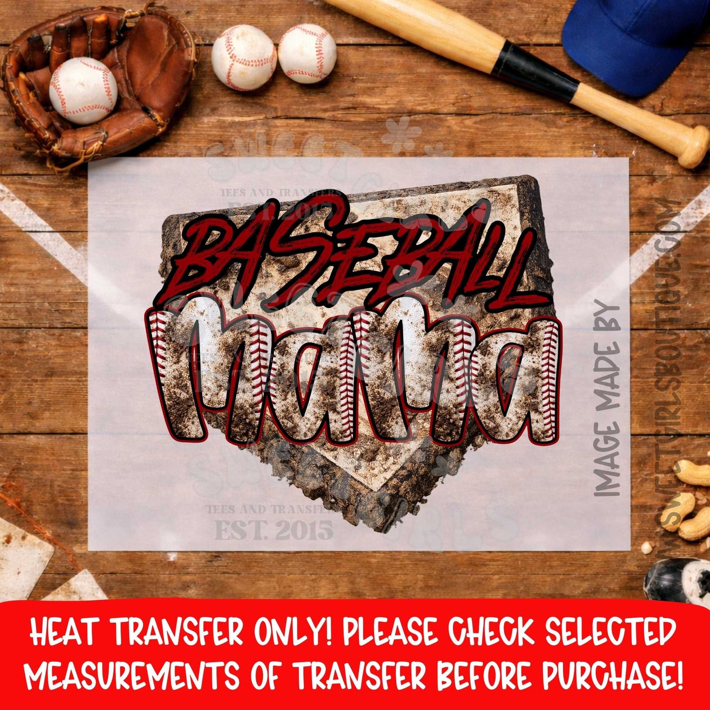 BASEBALL MAMA BASEBALL MOM GAME DAY MOM TOURNAMENT MOM DIRT HOME PLATE STITCHED MAMA SPORTS GRAPHIC heat transfer NOT A SHIRT