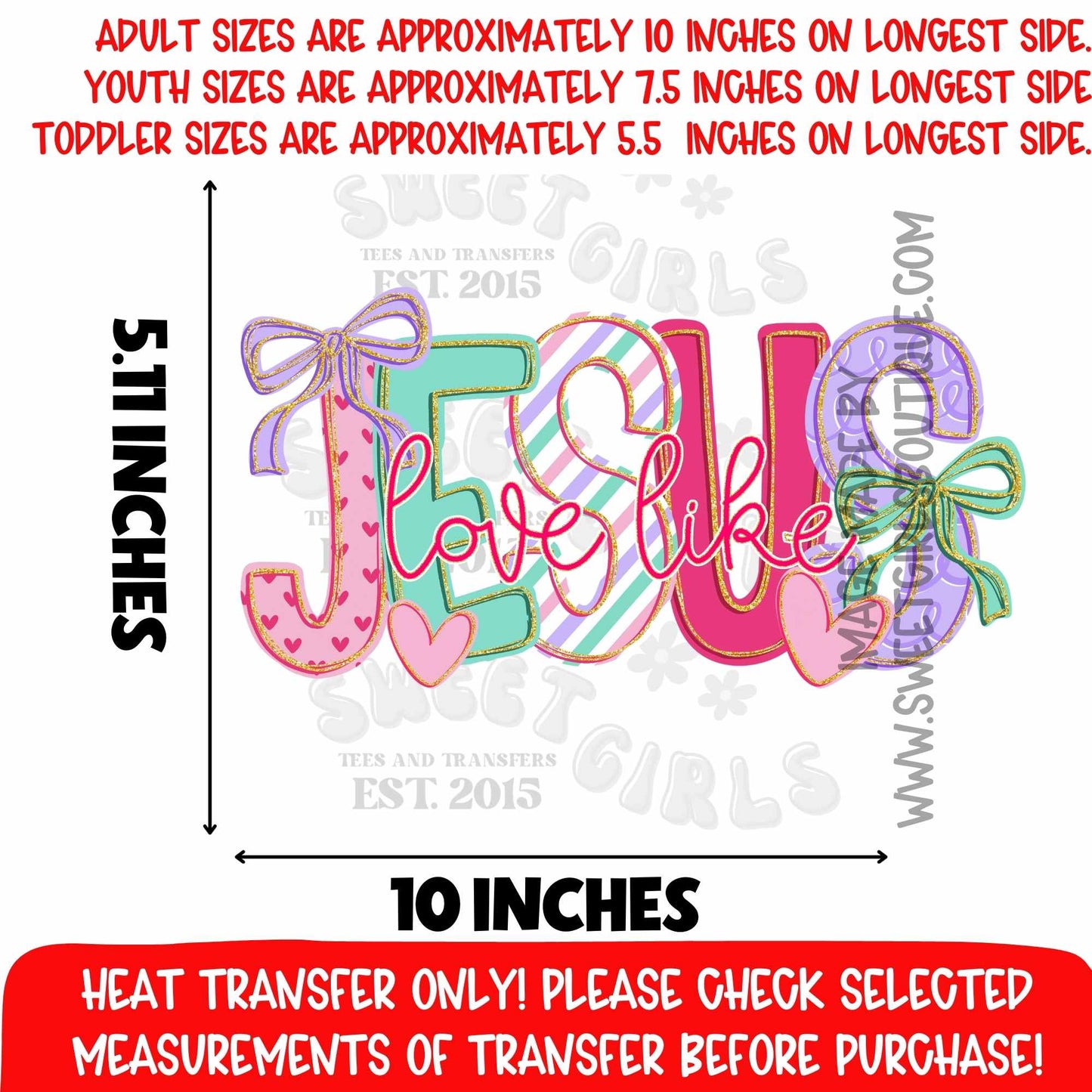 Jesus Love Like This Faith Heat Transfer Easter Christian Spring DTF Not a Shirt