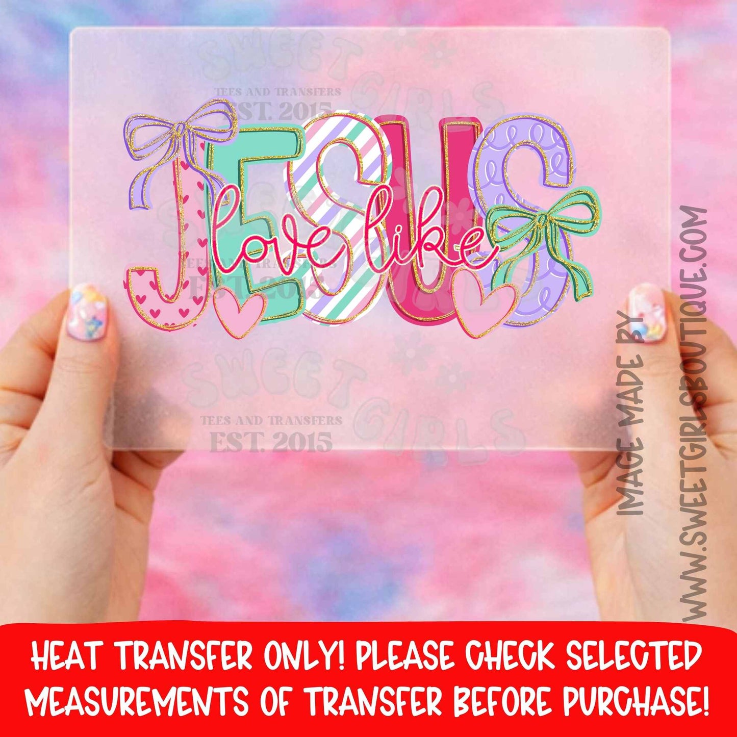 Jesus Love Like This Faith Heat Transfer Easter Christian Spring DTF Not a Shirt