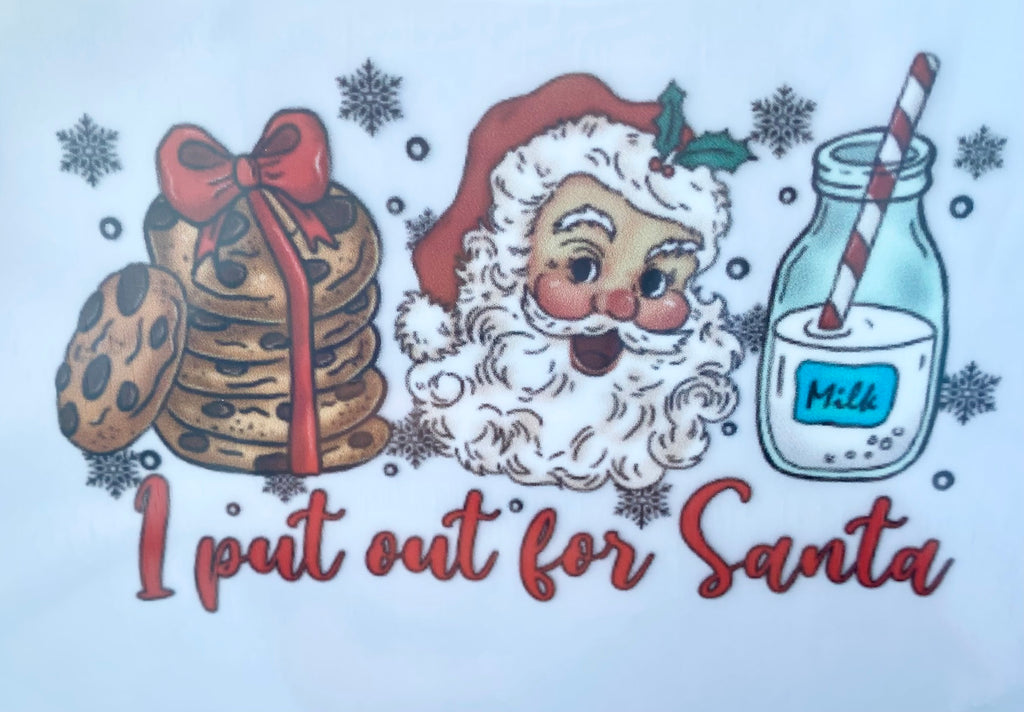 I Put Out For Santa (Milk and Cookies) DTF Print