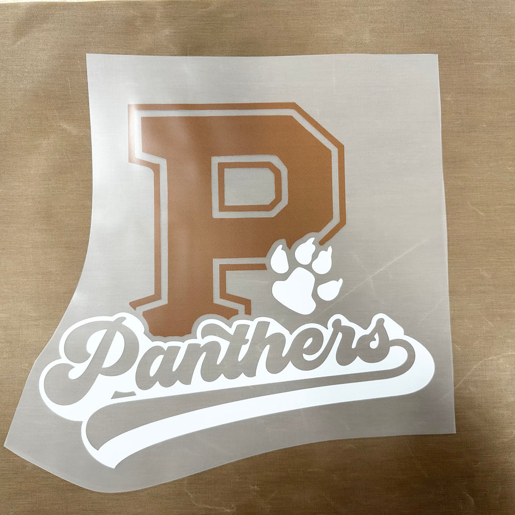 Panthers (Gold P) DTF and Sublimation print