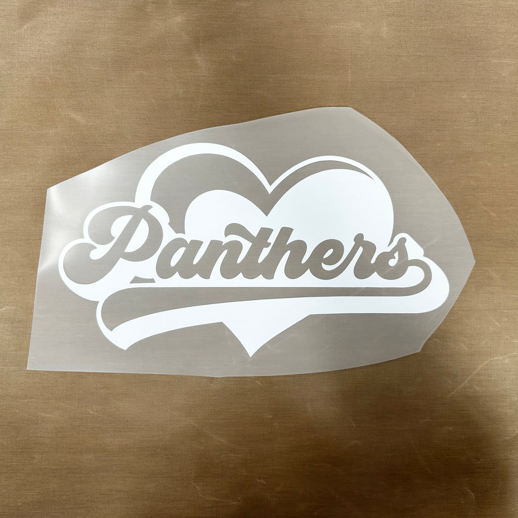 Panthers (with heart) DTF and Sublimation print