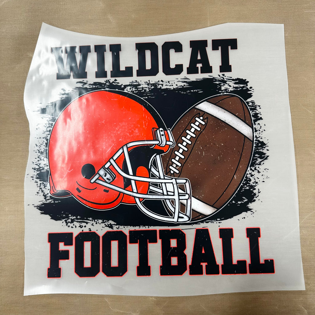 Red and Black Wildcats Football DTF and Sublimation print