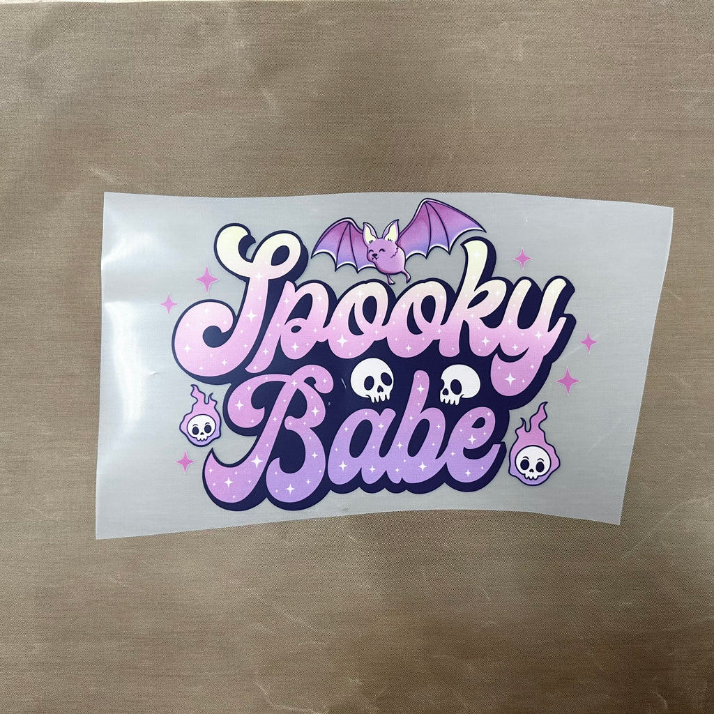 Spooky Babe with skulls DTF and Sublimation print