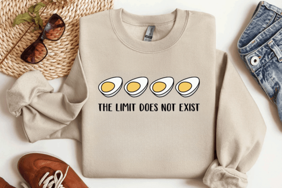 The Limit Does Not Exist Deviled Eggs Funny DTF Heat Transfer – Quirky Foodie Graphic | Iron-On for Kitchen Tees & Holiday Shirts