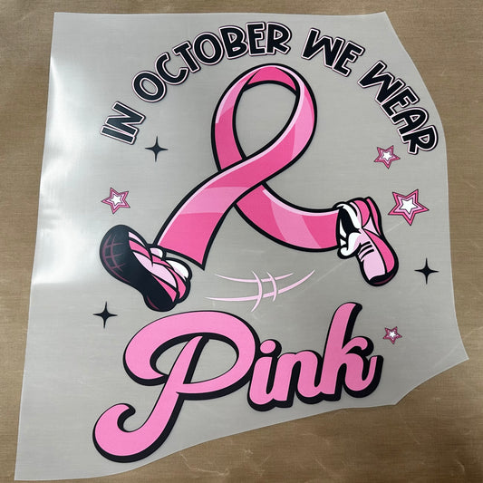 Pink Ribbon DTF and Sublimation print