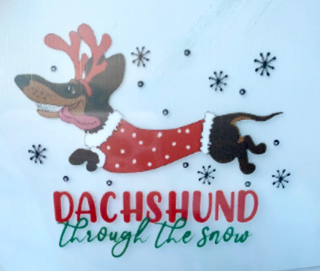 Dachshund Through The Snow DTF Print
