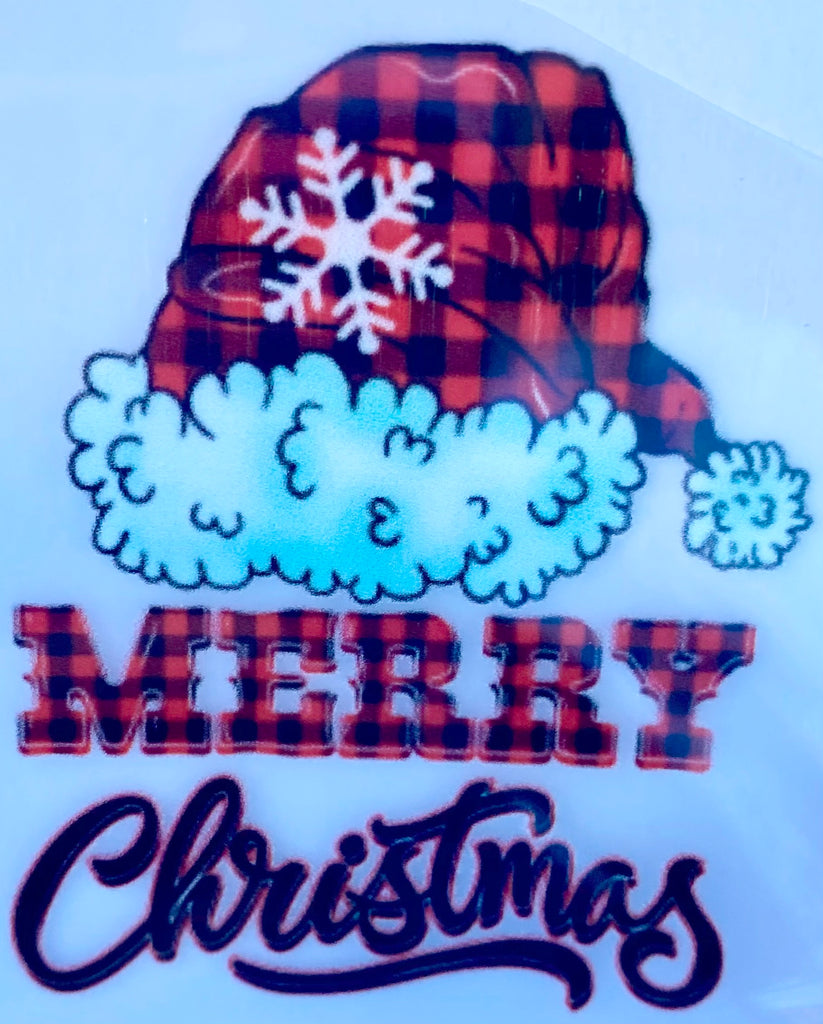 Santa Hat Merry Christmas DTF Print
